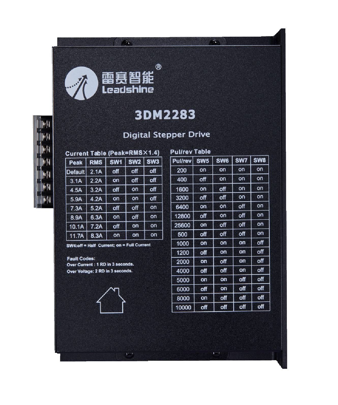 Digitaler Schritttreiber 2,1–11,7 A, 176–253 VAC für 3-Phasen-Schrittmotoren Nema 34, 42, 52